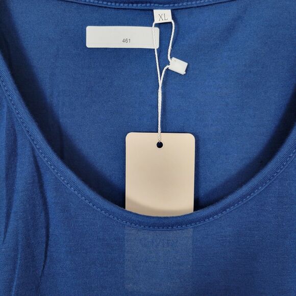 Chvity Shirt Womens Extra Large XL Sleeveless Tanktop Striped Lace Pocket - Picture 3 of 5